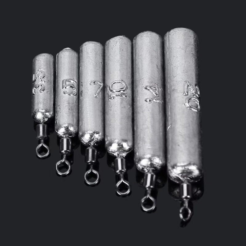 Fishing Equipment On Sale - 15PCS/Lot Drop Shot Sinkers 3.5g/5g/7g/10g/14g/20g Cylindrical