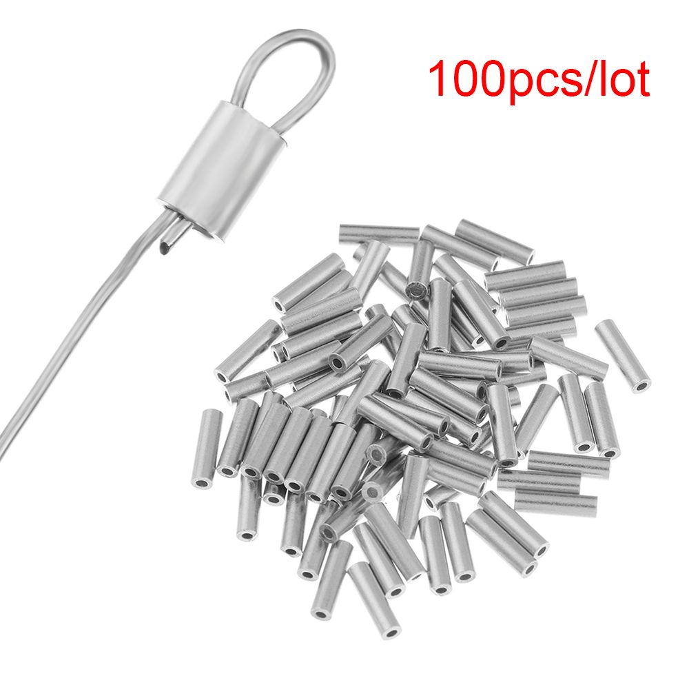 Fishing Equipment On Sale - 100PCs/Lot 0.8mm/1.0mm/1.2mm/1.4mm/1.6mm/1.8mm Round Real Aluminum Tube