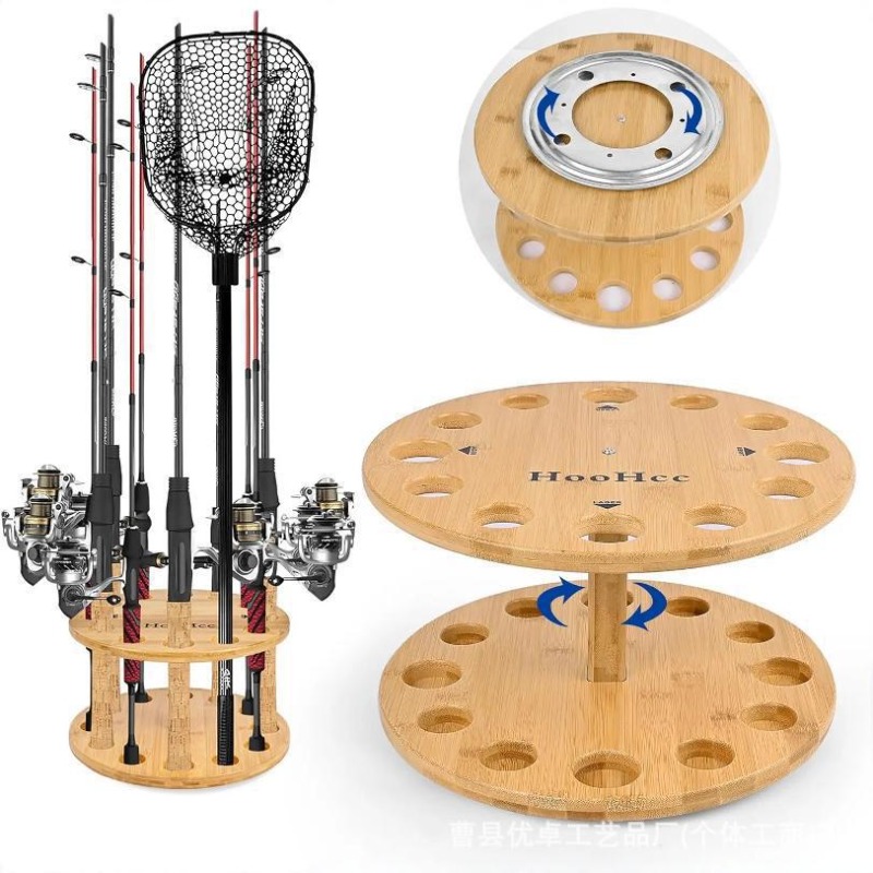 Round Solid Wood Fishing Rod S - огляд і ціна Fishing Equipment Holder