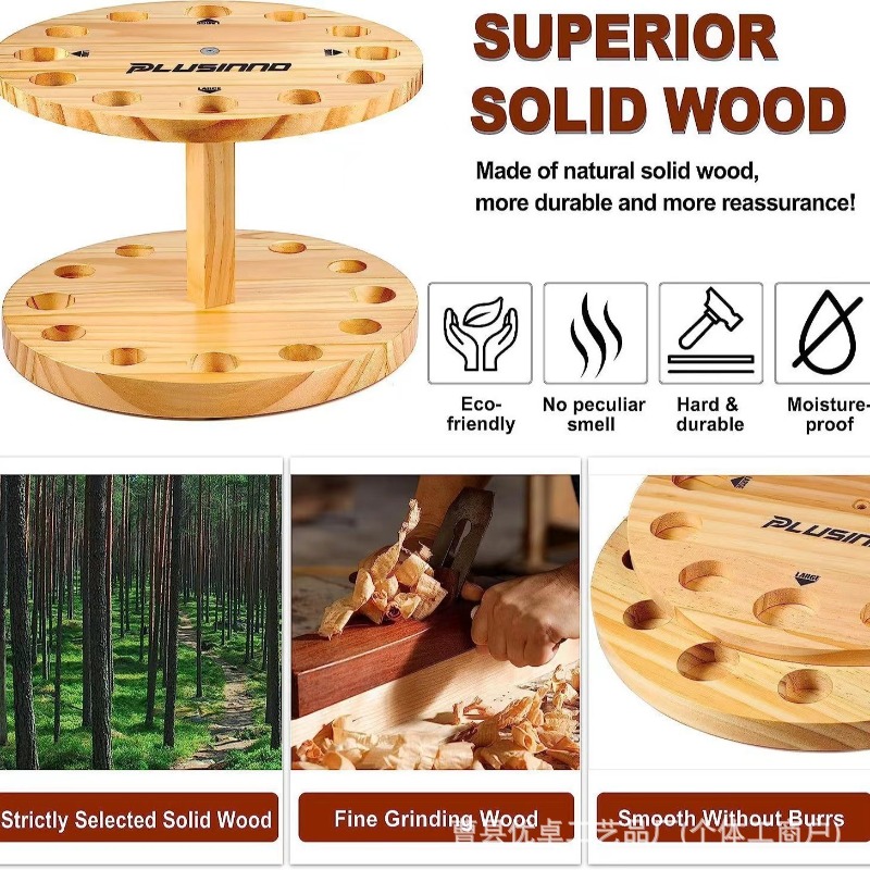 Round Solid Wood Fishing Rod S - огляд і ціна Fishing Equipment Holder