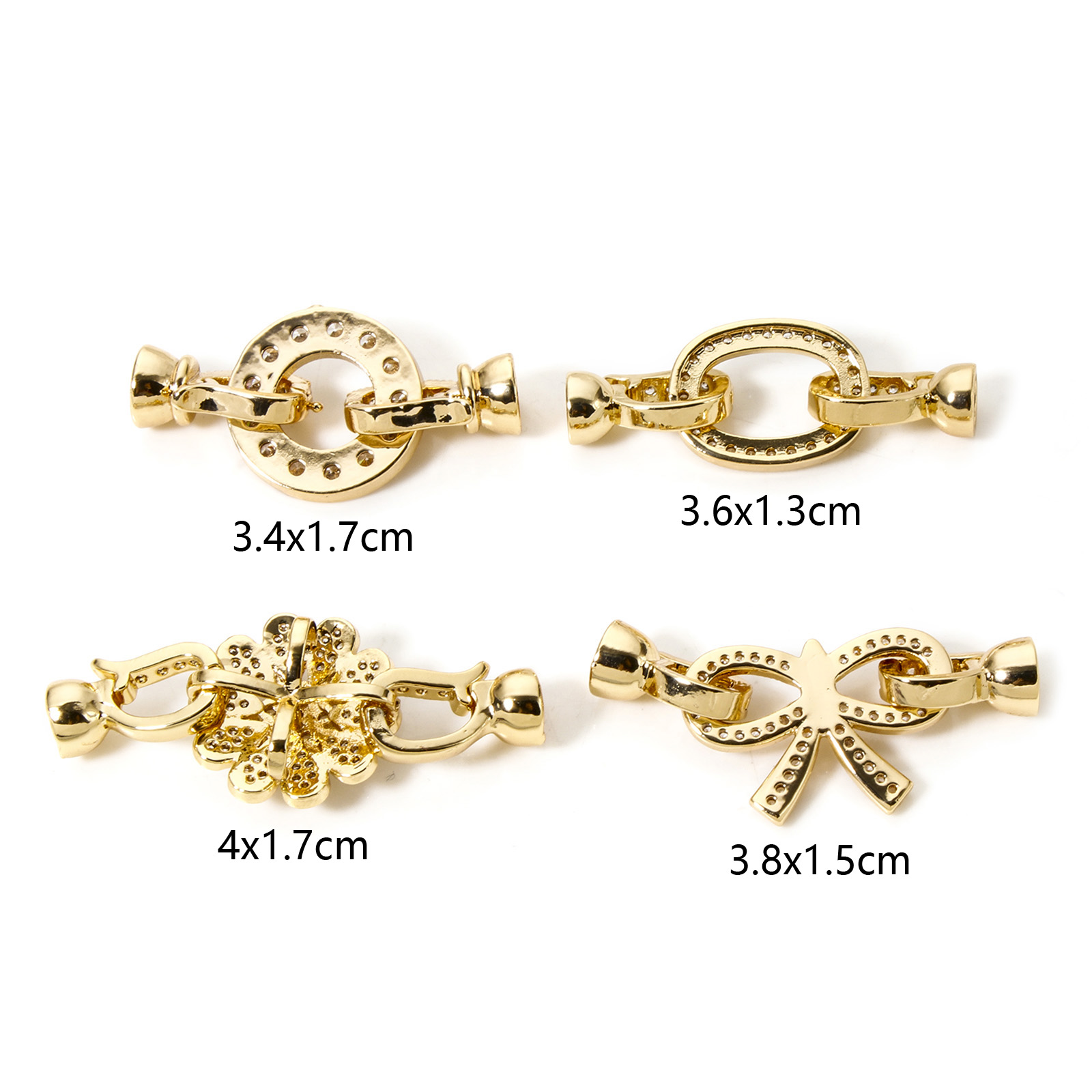 1pc Brass Fold Over Clasps Gol - огляд і ціна Circle Hook Set