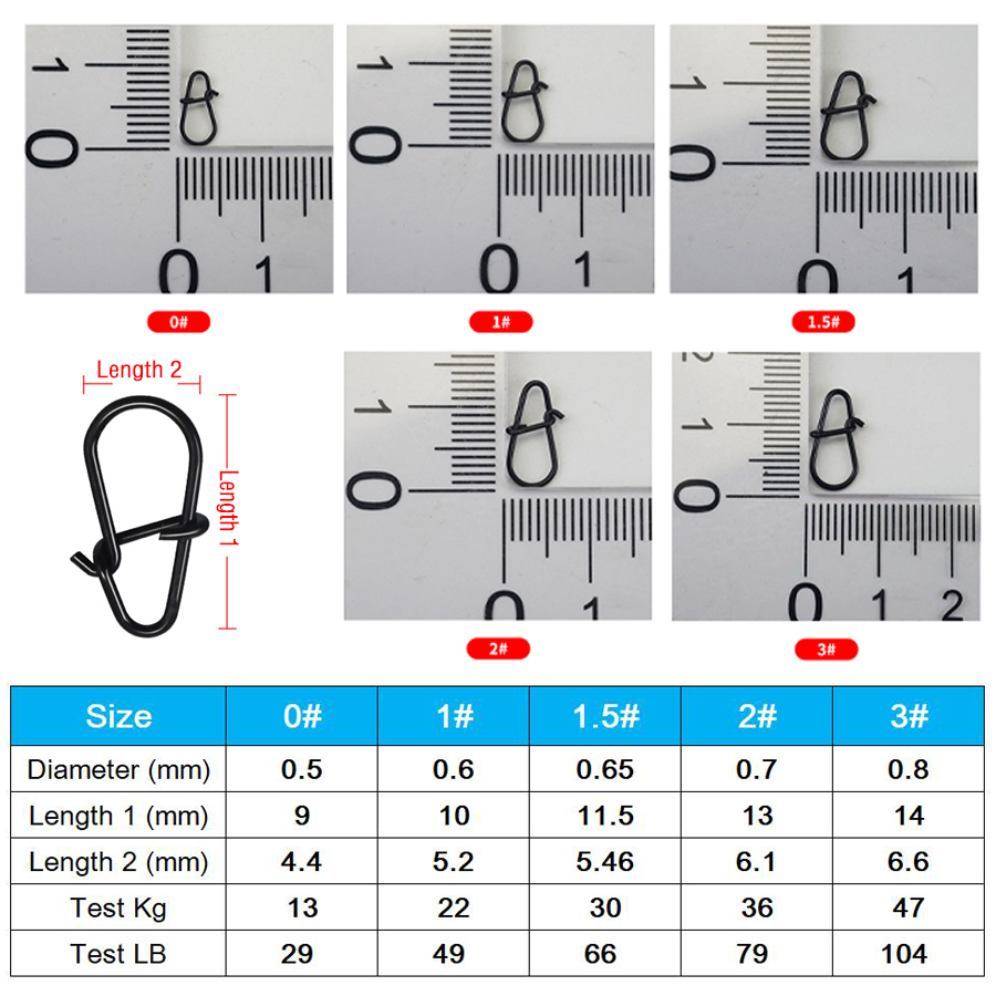 50Pcs Crankbait Snaps Stainles - огляд і ціна Fishing Equipment Basics