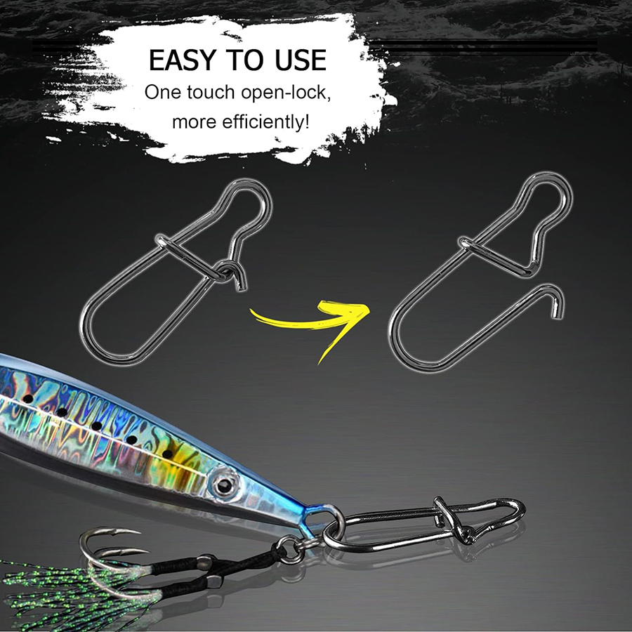 50Pcs Crankbait Snaps Stainles - огляд і ціна Fishing Equipment Basics