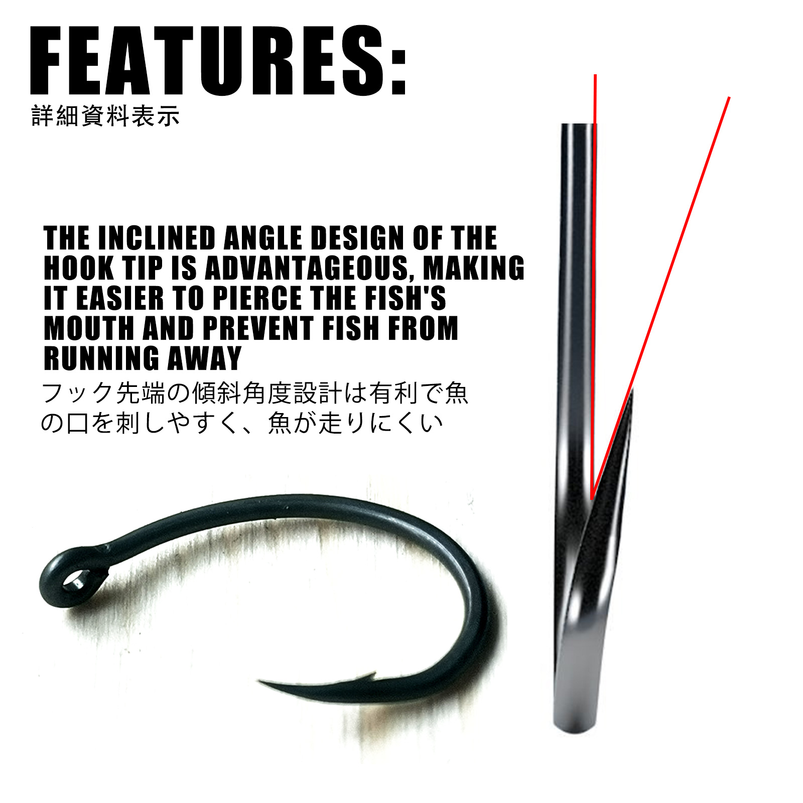 50pcs Carp Fishing Hooks PTFE  - огляд і ціна Circle Hook Set