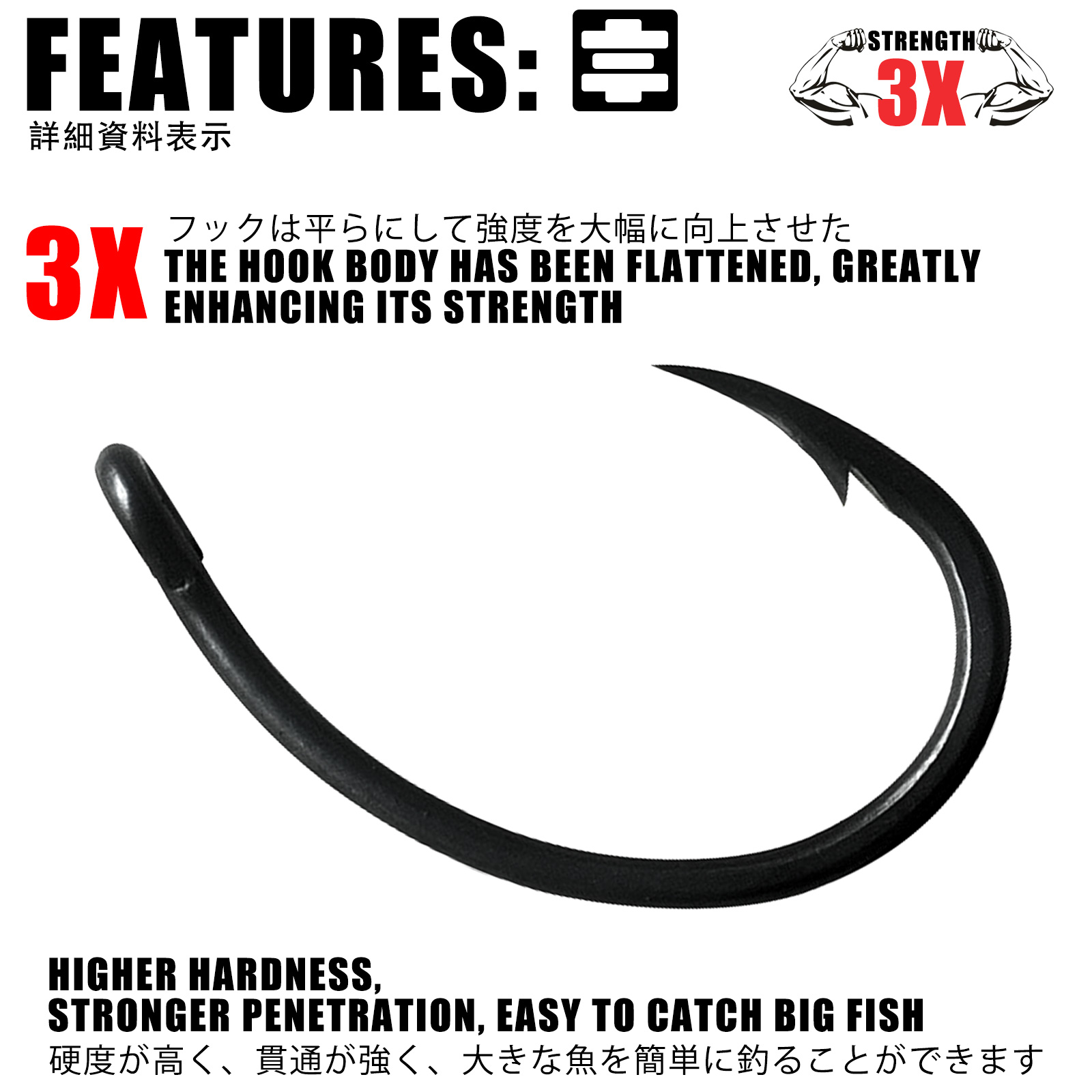 50pcs Carp Fishing Hooks PTFE  - огляд і ціна Circle Hook Set