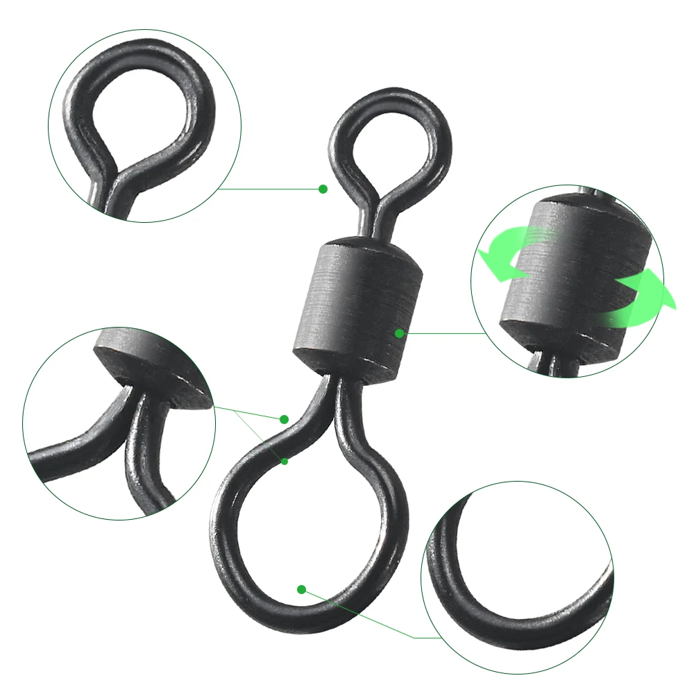 100pcs Carp Fishing Swivel Big - огляд і ціна Fishing Equipment Basics