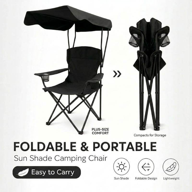 Outdoor Camping Chair With Awn - огляд і ціна Fishing Equipment Holder