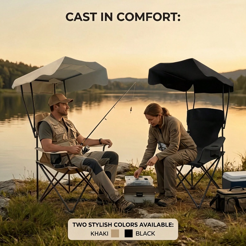 Outdoor Camping Chair With Awn - огляд і ціна Fishing Equipment Holder